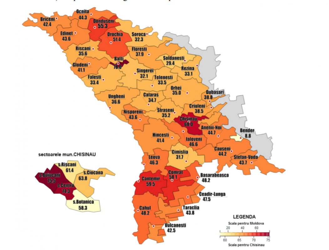 Карта дрокия молдова