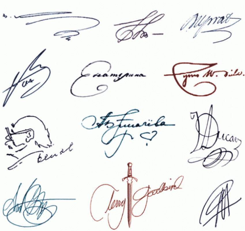 Как красиво подписаться. Красивая роспись фамилии. Красивые подписи.