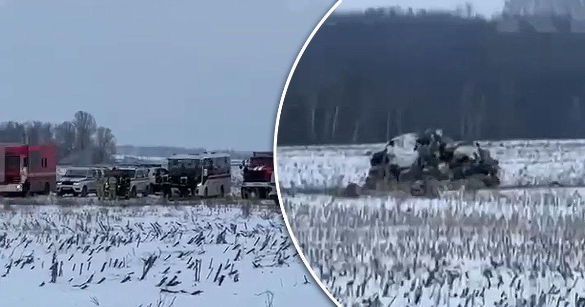 Видео с места крушения ил 76 белгород